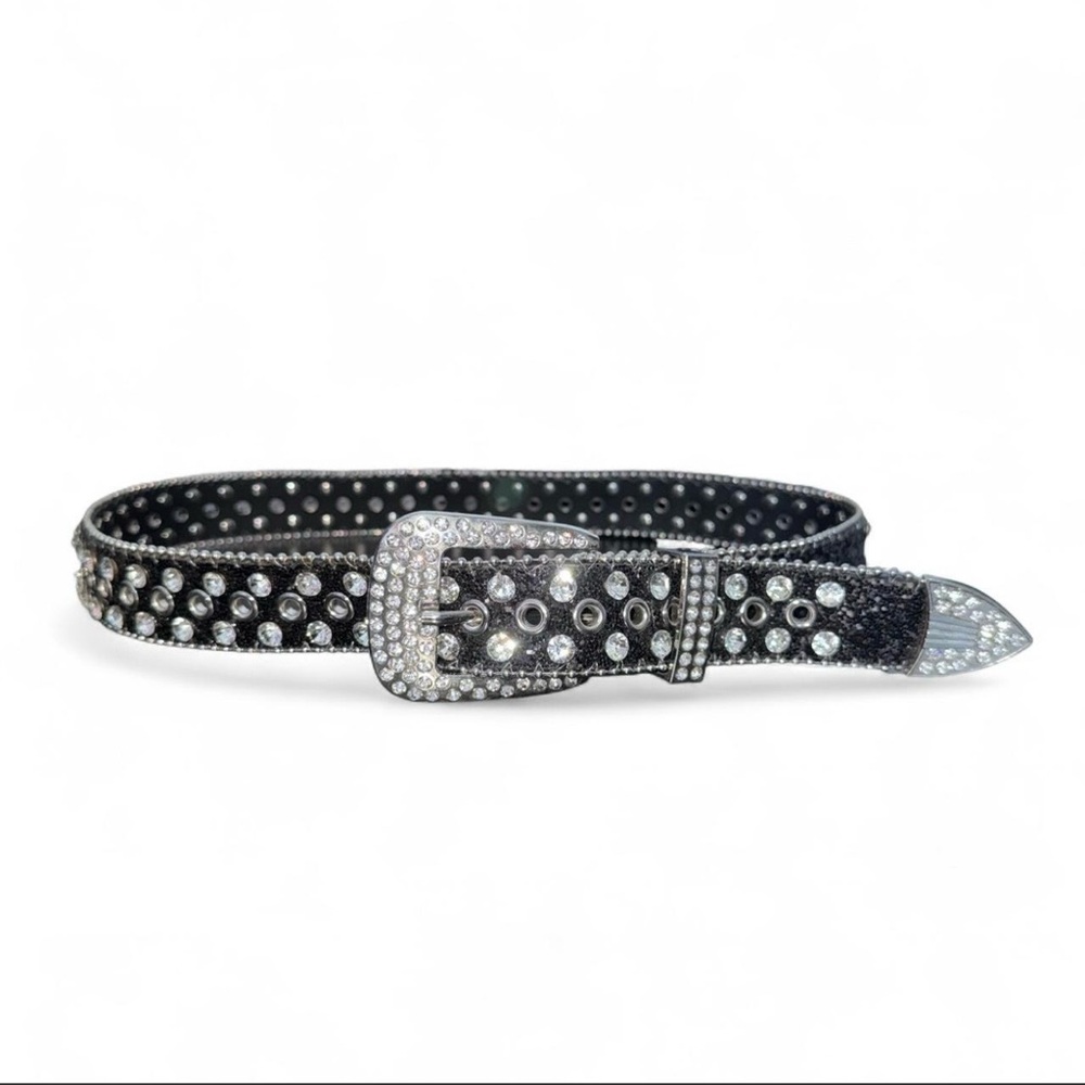 unisex black b.b simon style y2k belt